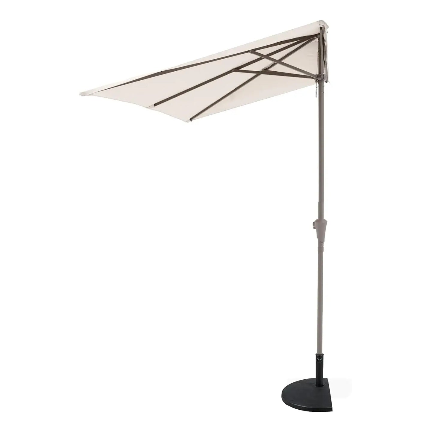7.5’ by 4’ Half Rectangular Outdoor Patio Umbrella with Base Included, Perfect for Balcony, Garden, Deck, Customized