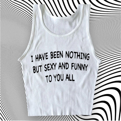 Japanese 2000s Style Y2k Crop Top Sexys T-shirt Vintage Goth Letter Summer Woman Korean Popular Streetwear Tanks & Camis Clothes