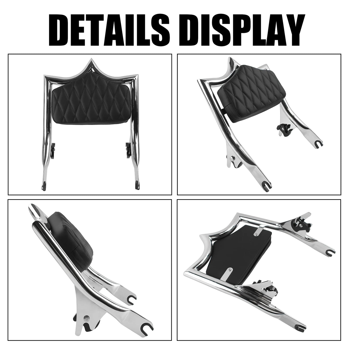 Motorcycle Detachable Rear Passenger Backrest Sissy Bar For Harley Touring Electra Road Street Glide Road King CVO 2009-2024 23