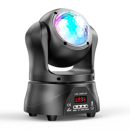 DayFlicker 30W Double-sided RGBW 4 in 1 Lamp Beads Mini Moving Head Light DMX512 Voice Control 15 CH For DJ KTV Party Banquet