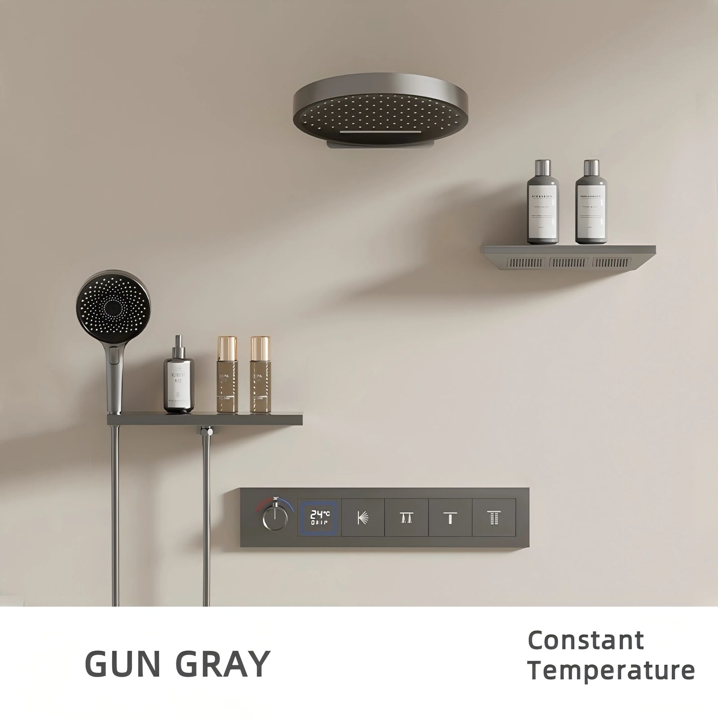 Shower System Set 2025 in Wall Mount With Thermostatic Multi-Function Mixer Rainfall For Showering Luxury Bathroom Smart Home