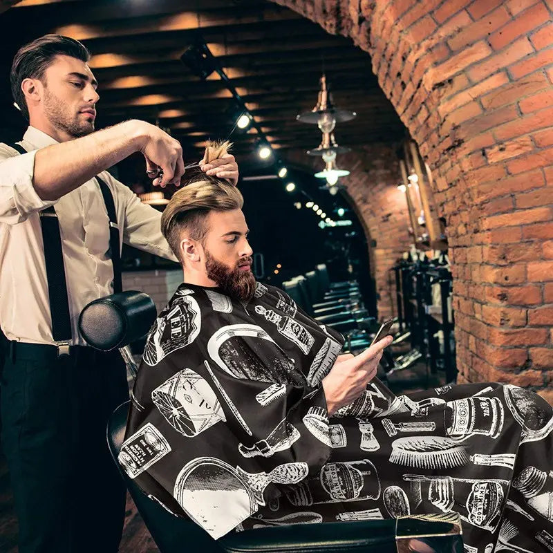 1PCS Professional Hair Cutting Apron Salon Barber Cape Hair Cutting Waterproof Cloth Hair Cutting Apron Barber Accessories