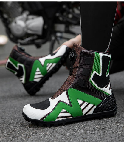 Motorcycle protective riding boots men four season fashion high top anti slip wear-resistant comfortable off-road cycling boots
