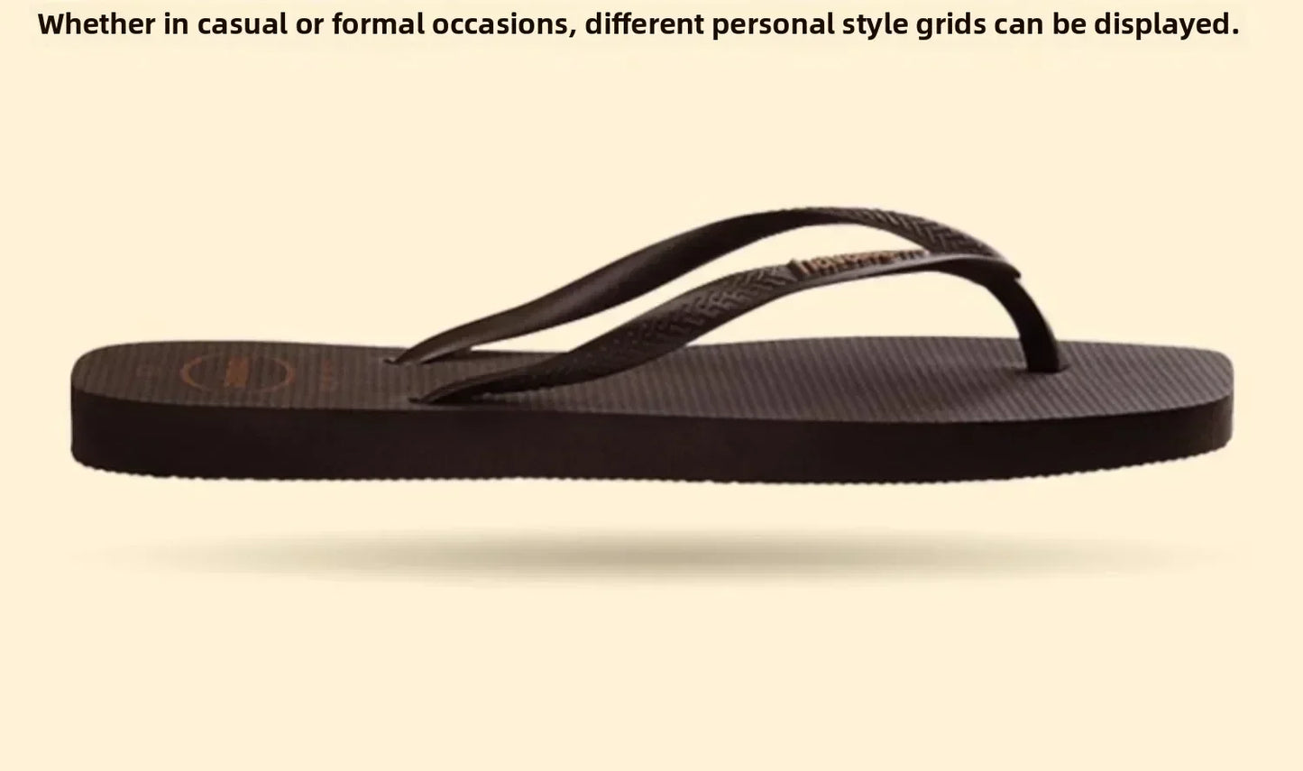 2025 Summer New Women's Square Toe Rubber Flip Flops Luxury Casual Outdoor Beach Sandals Size 35-42 Women's Shoes