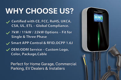 Mode 3 22KW 3 Phase EV Charger Level 2 Electric Vehicle Charging Station