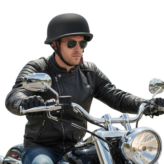 Vintage Motorcycle Cruiser Helmet German Style Half Helmet Open Face Helmet Motorcycle Helmet for Men and Women