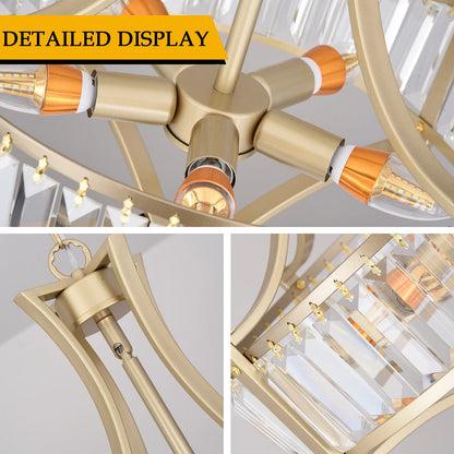 VETRULUS Luxury Crystal Pendant Ceiling Lamp  Home Decoration Living Room Bedroom Chandelier Ceiling Light Modern Lighting