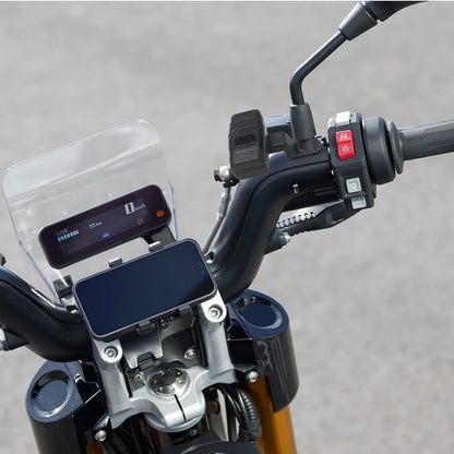1x Motorcycle Dual USB Socket QC3.0 Fast Charger 60W Handle Style with Switch Voltmeter Waterproof 12V Power Supply Adapter Kit
