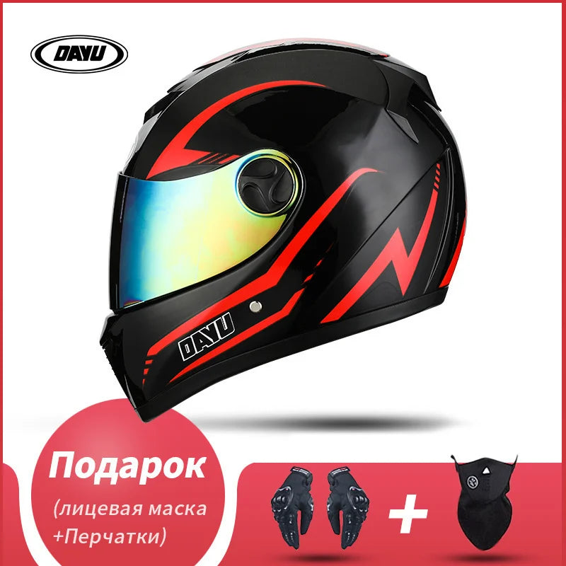 Motorbike Helmet  For Adults Motocross Helmets Casco Motorbike Helmet Full Face  Modular Dual Lens Double Visors