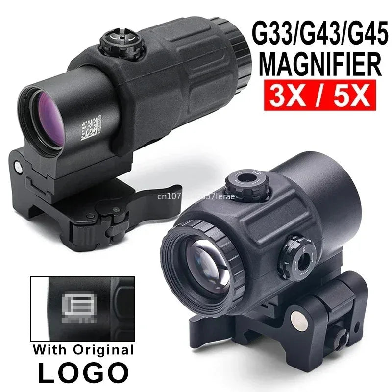 Hot Sale 558 Holographic Collimator Red Dot Sight G43/G33 3X G45 5X Magnifier Airsoft Hunting Gear W/20mm Rail Mounts & QD Lever