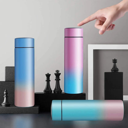 Smart Touch Temperature Display Stainless Steel Vacuum Insulated Tumbler with Gradient Color for Christmas Gift Travel Drinkware