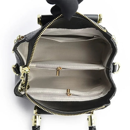 Luxury Handbag Fashion Print Large Capacity Soft Leather Women Shoulder Crossbody Bag Leisure Designer Ladies Purses and Handbag