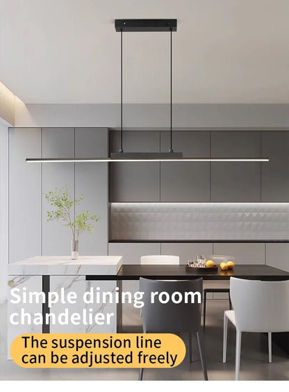 Modern LED Pendant Light 80/100CM For Living Room Kitchen Restaurant Dining Table Bar Indoor Decorative Lighting Hanging Lights