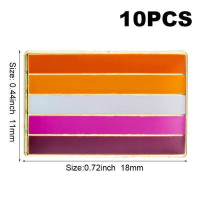 10pcs a lot Sun Set Lesbian Pride LGBT Pride Badge Lapel Pin Brooch