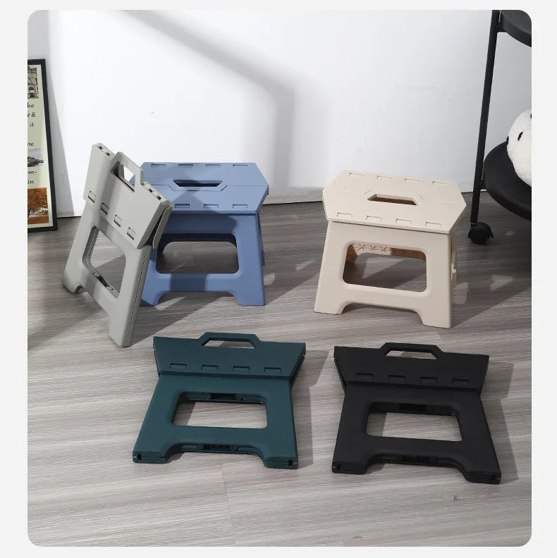 Folding stool, portable outdoor bench, low plastic, easy to carry, suitable for street vending, thickened stool, small household