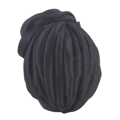 Raw Silk Big Rose Flower African Turban Caps for Women Headwear Head Wraps Nigerian Wedding Geles Party Headgear Bonnet