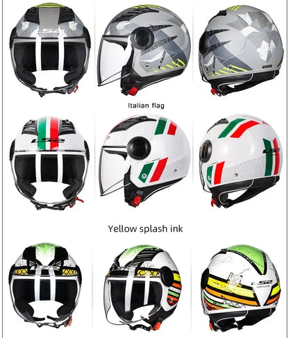 Original LS2 OF562 Casco Motorcycle 3/4 Open Face Ls2 Cascos Para Moto E-BIKE Helmet Electric Scooter Helmet of562 Capacete Moto