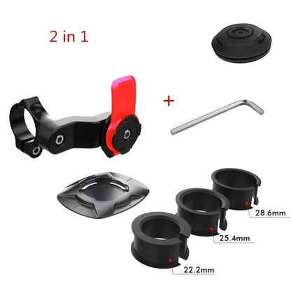 Universal Phone Mount for Motorcycle Bicycle with 360°Rotatable Anti-Shock Suction Cup Adjustable Secure Riding Navigation Suppo