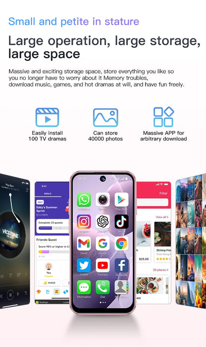 SOYES XS19 3.88" Mini Smartphone 2GB RAM 16GB ROM Android10.0 Face Recognition Unlock 3G Small Mobile Phone