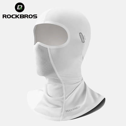 ROCKBROS Ice Silk Cycling Face Mask Cover Summer Breathable Cool Sports Bike Balaclava Anti-UV Cap Riding Headgear Cycling Masks