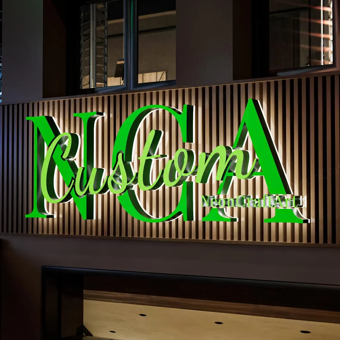 Custom Led Illuminated Backlit Sign Business Logo Signage Commercial Building Frontlit Sign Storefront Outdoor Metal Letter Sign