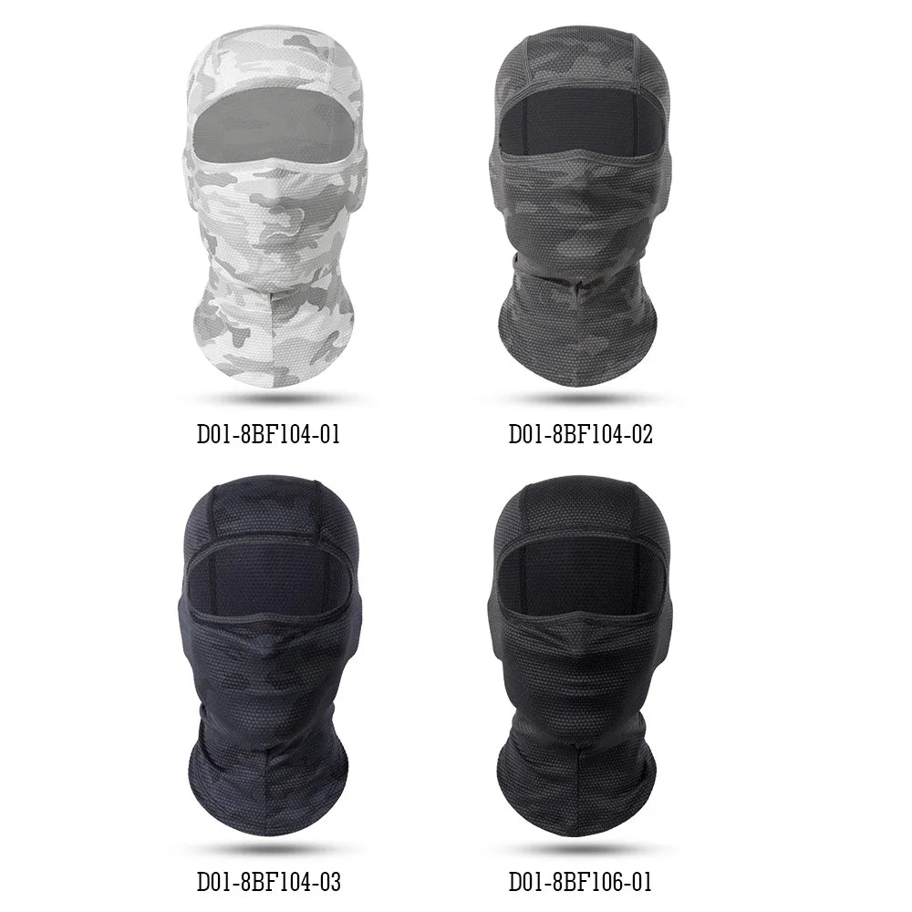 Motorcycle Cooling Full Face Mask Summer Breathable Motorbike Riding Hood Neck Cover Motocross Cycling Helmet Headgear