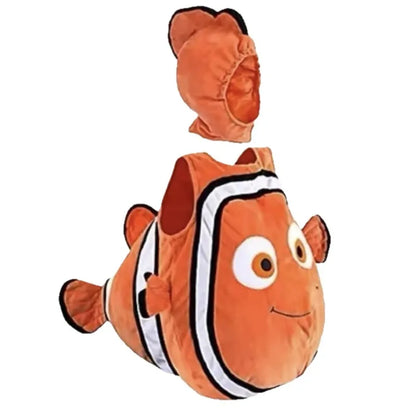 Toddler Clown Fish Cartoon Animal Underwater Mobilization Nemo Clown Fish Jumpsuit Headgear Performance Costume Children's Set