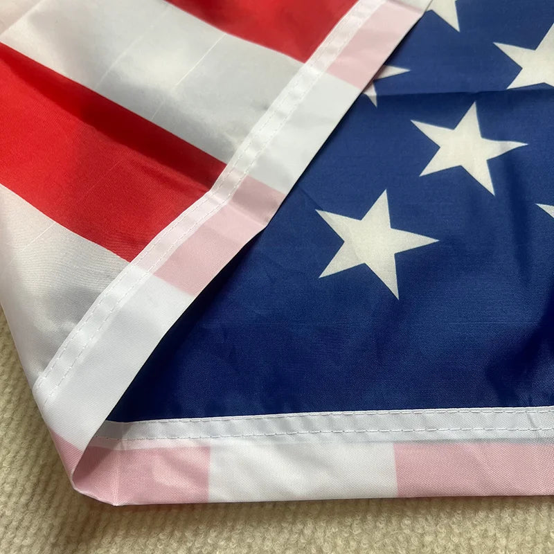 35.4X59 inch  American Flag Independence Day Outdoor USA Flag Waterproof Sewn Stripes Brass Grommets 90*150cm