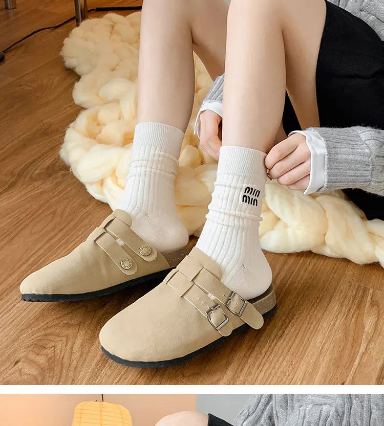 5 Pairs Winter Socks Women Brand Designer Fashion Stockings Socks Luxury Embroidered Letter Mid Tube Socks