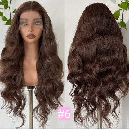 X-TRESS Synthetic Lace Front Hair Wigs for Women 32inch Long Loose Wave Black Color 13X6 Lace Frontal Wig with Natural Baby Hair