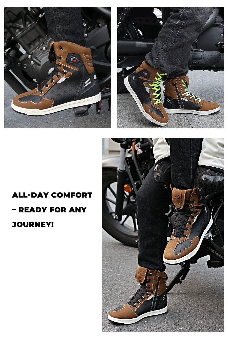 Motorcycle Summer Riding Shoes Men Riding Casual Short Boots  Anti-collision Reflective Protection Durable Equipments Moto Gear