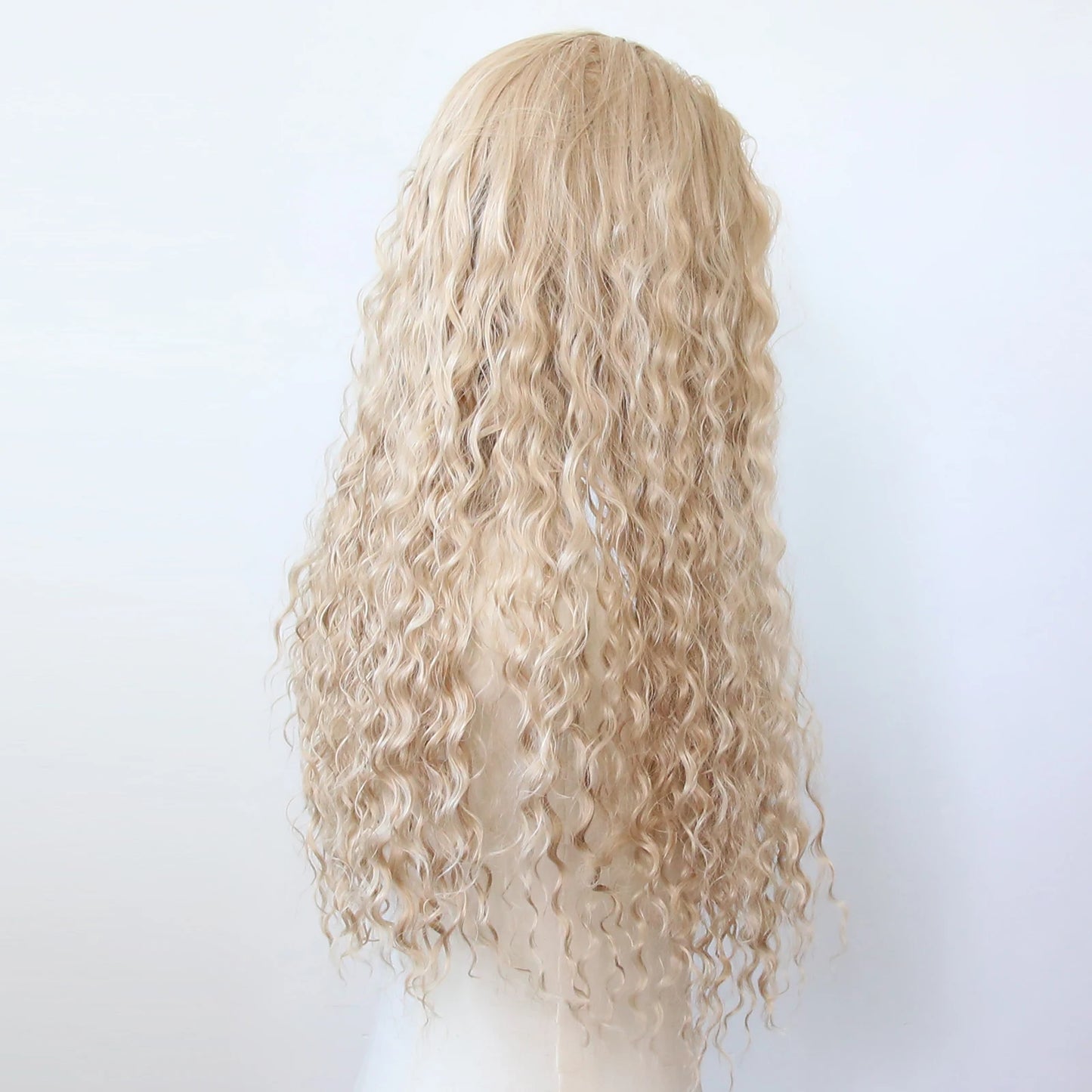 Black Romance Curly Synthetic Lace Front Wig Long Deep Curly Jet Black Lace Front Synthetic Wig Pre Plucked Natural Hairline