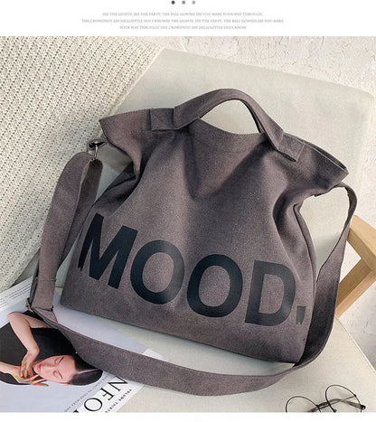 Top Canvas Bag Youth Men Shoulder Bags Large Capacity Hand Bags Letter Printed Crossbody Bag for Women Students School Bags