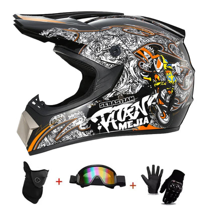 Youth Motorcycle Helmet Children Off Road Capacete Dirt Bike Downhill ATV DH Go-kart Cross DOT Approval Mountain Bike For Kids