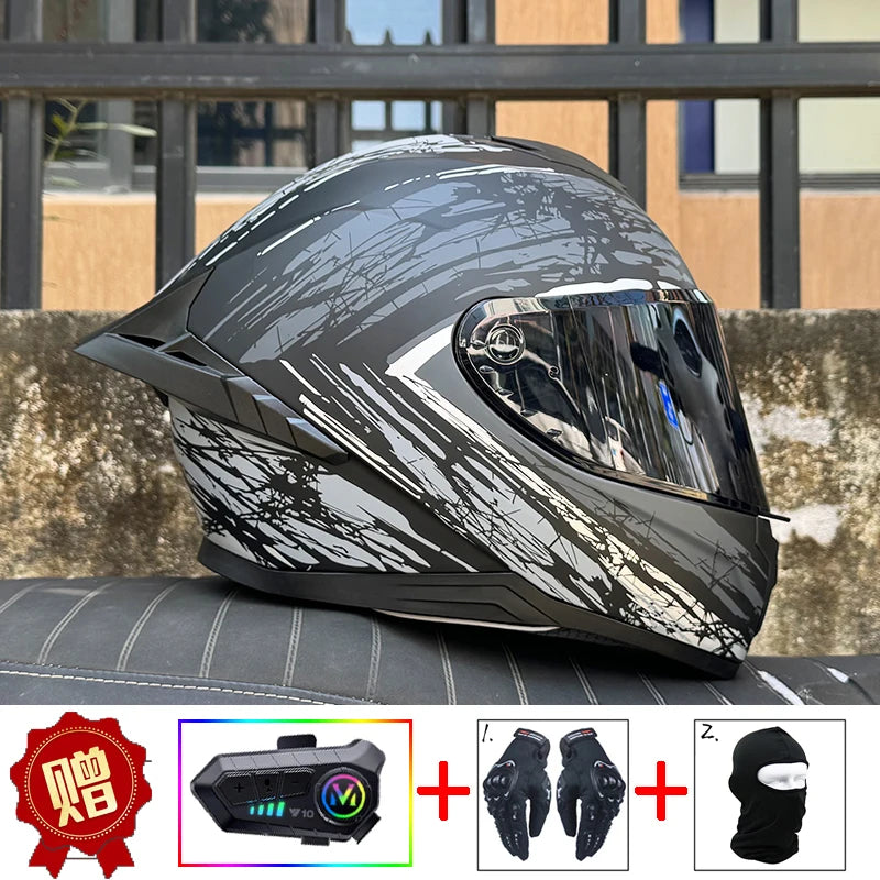 LVS motorcycle helmet men's and women's full face helmet double lens racing helmet DOT certification casco moto