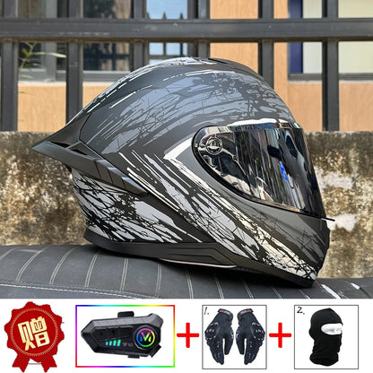 LVS motorcycle helmet men's and women's full face helmet double lens racing helmet DOT certification casco moto