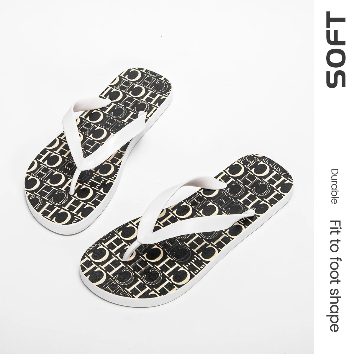 Flip Flops Men and Women Casual Shoes Luxury Brand Slippers Black White Shoes
