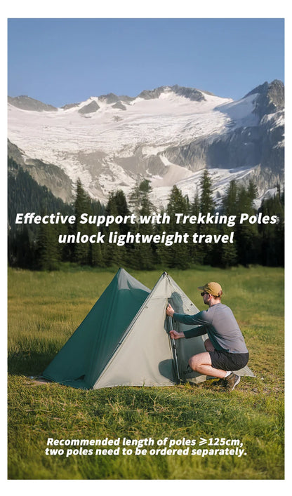 Naturehike Ultra Light Hiking Tent 2 Person Outdoor Camping Pyramid Tent 15D Nylon Waterproof Portable Backpacking Tent with Mat