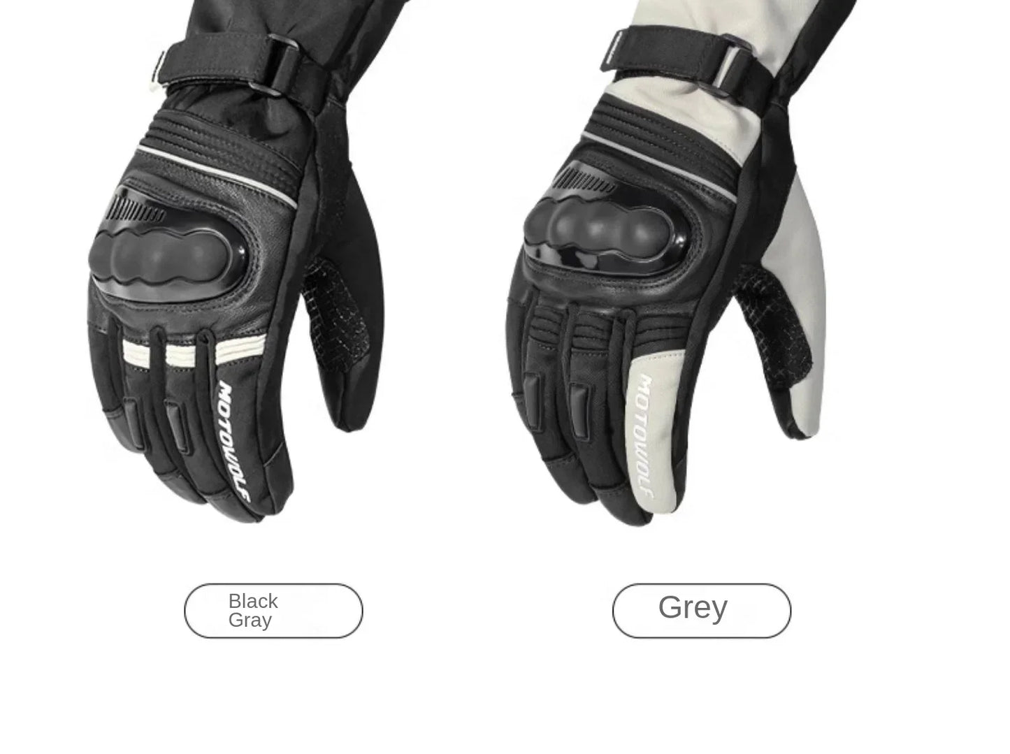 Motowolf Winter Motorcycle Riding Gloves Waterproof Leather Warm Riding Protection Gear for Motorcyclists gp Sports Accessories