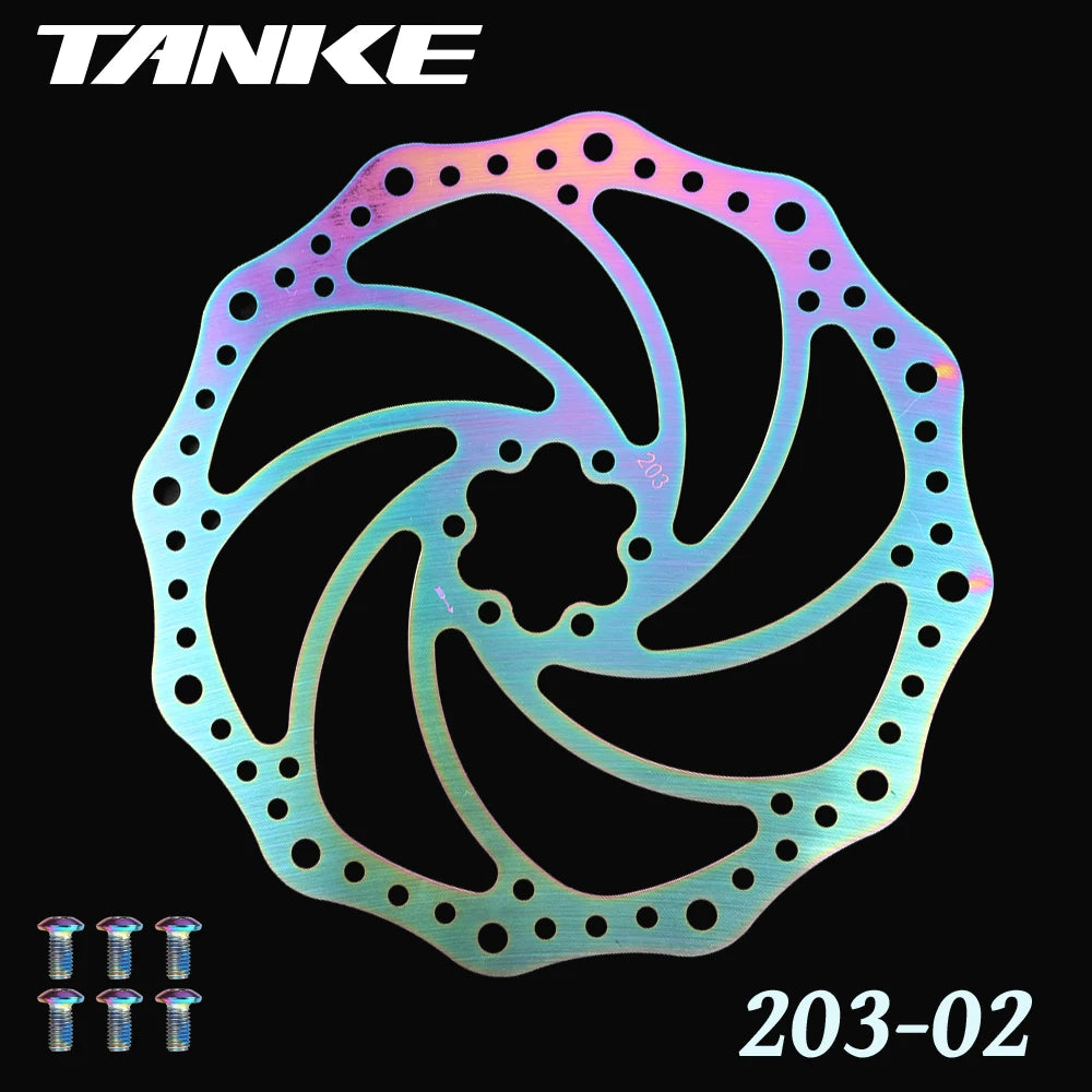 TANKE Bike Disc Brake 140 160 180 203 Rotors With Bolts Hydraulic Brake Road Mountain Bicycle MTB Oil Slick Rotor Bicycle Parts