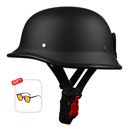 18 Half helmet motorcycle helmet Electric Vehicle bike Riding Locomotive for Cruiser Retro Four seasons Unisex teenager child