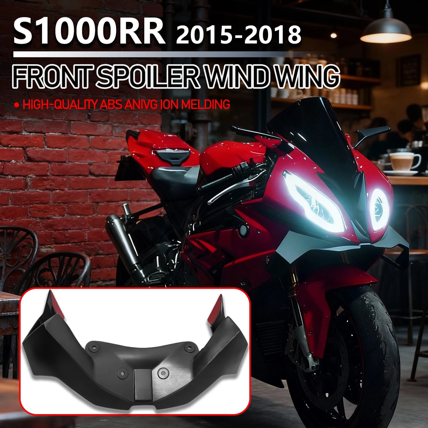 For BMW S1000RR 2015-2018 Wind Wing Aerodynamics Fairing Winglets GP WING Motorcycle Front Spoiler Lower spoiler Front Lip