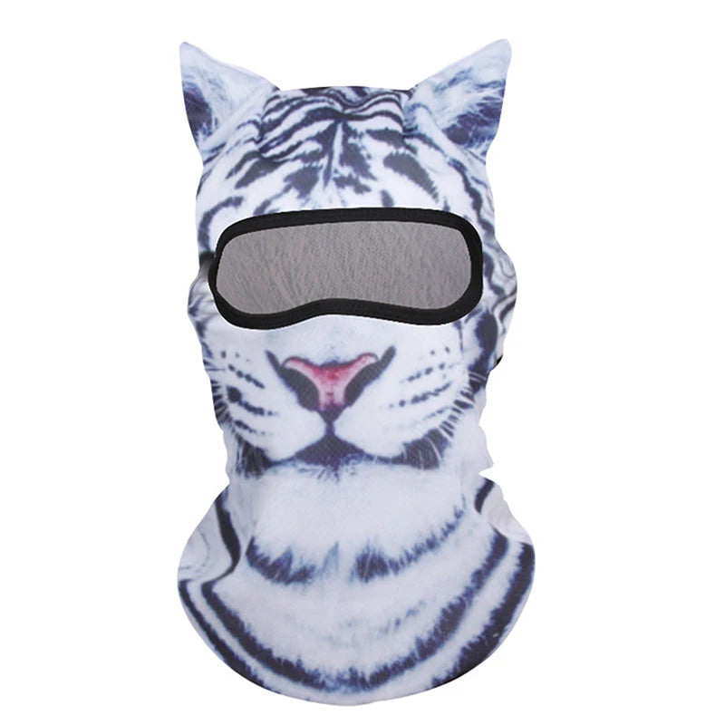 3D Cat Ski BalaclavaAnimal Face Covering Full Face Hood Masque Cute AnimalBalaclava Motorcycle Motocross Ski Snowboard Hat