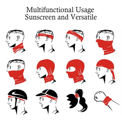 Outdoor Mountaineering Scarf Ice Silk Sunscreen Face Mask Bandana Unisex Scarf for Outdoor Fishing Biking