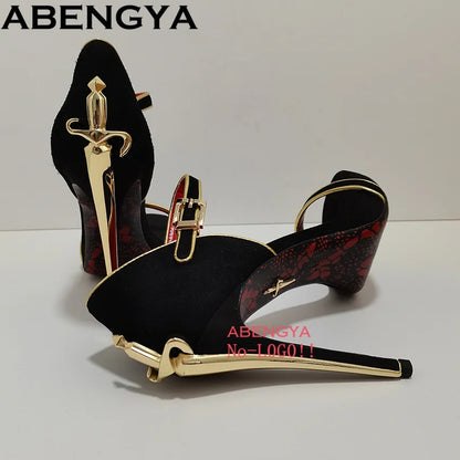 2025 Super High Heels Leather Sandals Women Open Toe High Heel Party Shoes Summer Ankle Strap Women's Gladiator Sandalias Mujer