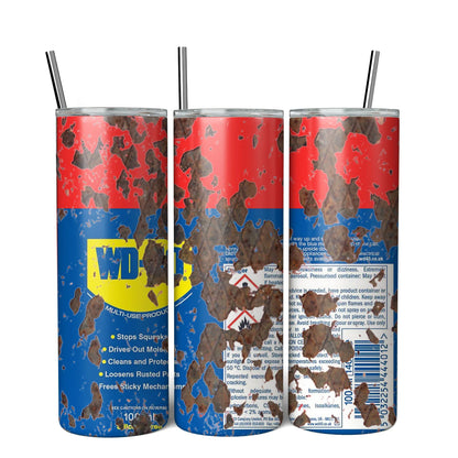 20Oz WD40 Mechanic Oil Stainless Steel Vacuum Double Wall Insulated Tumbler with Lid Cold Hot Drink Coffee Mug Engineer Gifts
