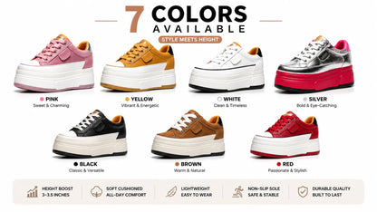 Fujin Hidden Heel Shoes High Platform shoes 9cm 3 inch comfortable sneakers for women Vulcanized Shoes Chunky Wedge Casual Shoes