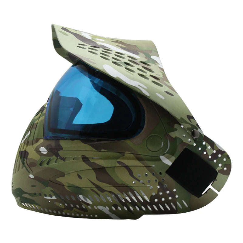 GREAT II Lotus Camo Tactical PAINTBALL MASK with Visor Airsoft Mask with DYE I4 Thermal Lens
