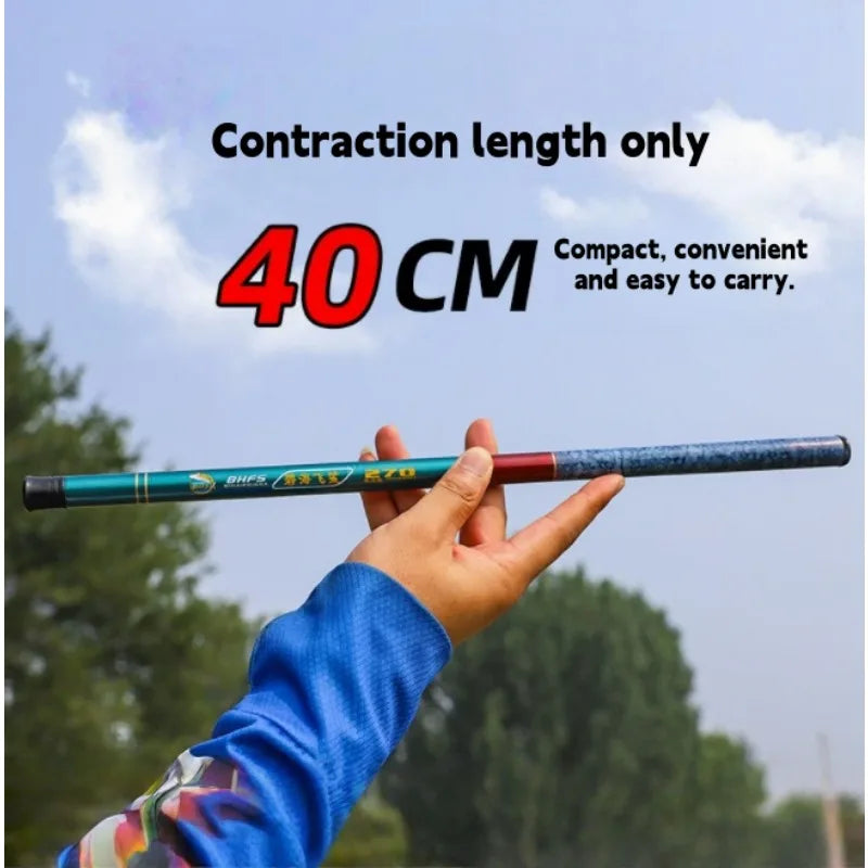 1.8m-4.5m Mini Telescopic Fishing Rod Ultralight Glass Fiber Retractable Portable Stream Hand Pole Fishing Tackle Accessories