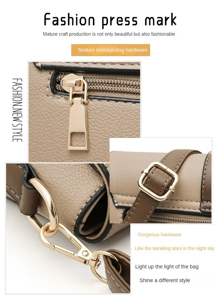 Fashion Crossbody Bag PU Leather Messenger Bag Versatile Sling Shoulder Women's Bag Small Handbags Sac A Main Femme Bolsas